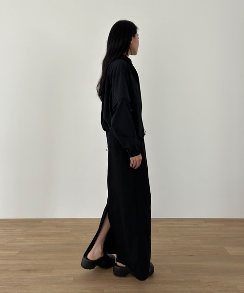 Didot.showroom スカート ドローコードウエストナイロンスカート