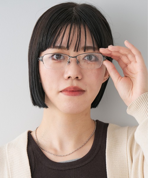 ayatfエクリュ38 Zoff 伊達メガネ メガネ 眼鏡 スクエア型 メガネ｜ビジネス