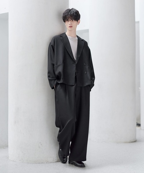 【特大サイズ・未使用に近い】　23区　セットアップ　ブラック　50サイズ 23区（大きいサイズ） 【セットアップ対応】トリアセダブルジョー