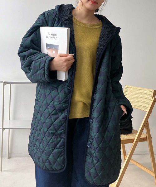 AS KNOW AS（アズノゥアズ） コート アウター 裏ボアキルティング