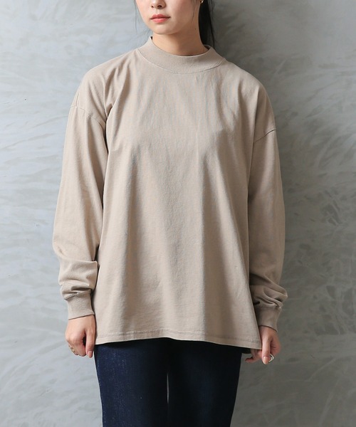WAIPER.inc tシャツ Good wear USAコットン 袖リブ ハイネック L/S