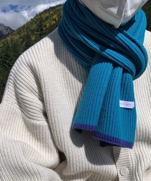 MGV（エムジーヴィー） マフラー シンプルバイカラーマフラー メンズ