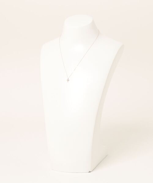 美品♡con affetto♡コンアフェット K10 ダイヤ クロス ネックレス con affetto(ファッション) ネックレス K10ダイヤクロス