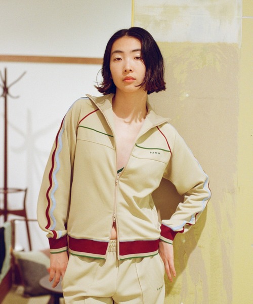 PAMM トラックジャケット スポーティ ジッパー付きジャケット グレー 404-Edit_e7f21d4d-aa33-4370-