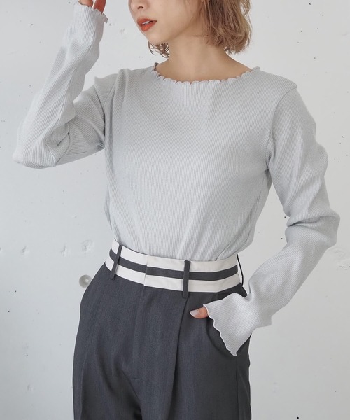 tiptop（ティップトップ） tシャツ テレコメローロンT レディース 