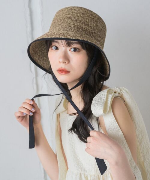 casiTA 帽子 ハット リボン付きペーパーHAT レディース