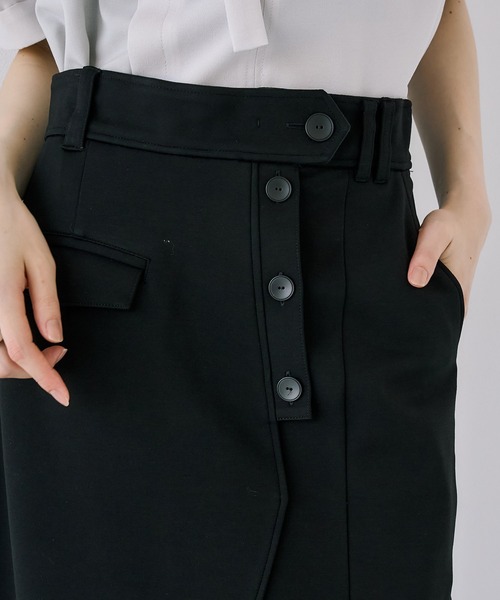 美品 21aw rokh ロク ミディ デニム スカート ウォッシュ クラッシュ  