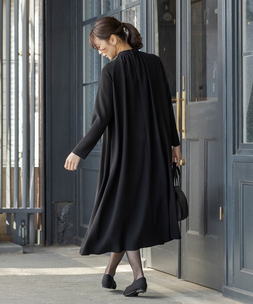 シーマリー cccmalie ラウンジワンピース　36 完売品 ブラック CARETTE（カレット） ワンピース 洗えるラグランスリーブのブラック