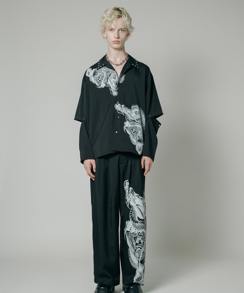 ☆ m.m ☆です 購入不可商品 VI E DIT シャツ 2wayオープンカラーシャツ メンズ レディース