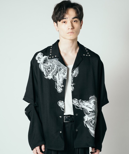 ☆ m.m ☆です 購入不可商品 VI E DIT シャツ 2wayオープンカラーシャツ メンズ レディース