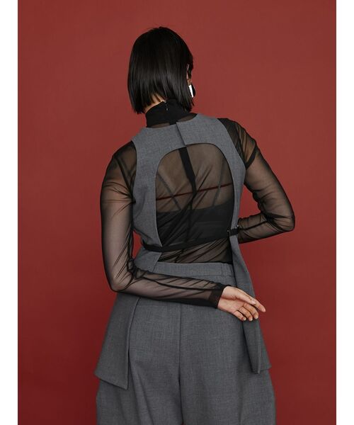 UN3D.（アンスリード） tシャツ BACK OPEN BUSTIER / バックオープン