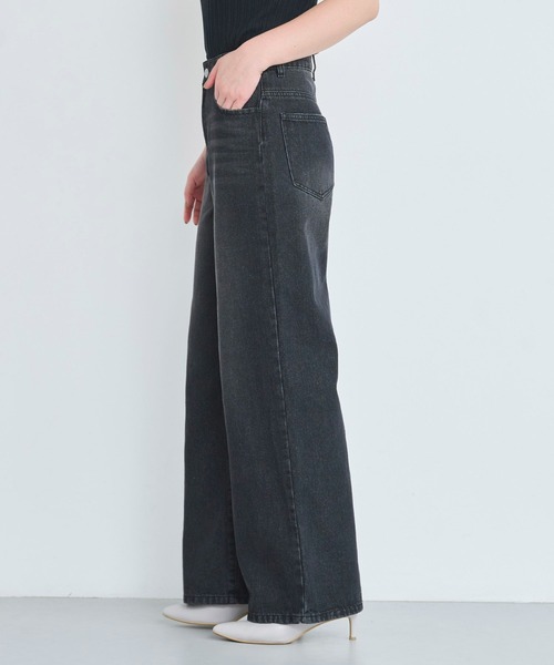 ストレートパンツ デニム ジーンズ レトロ カジュアル ワイド 骨格ストレートレトロデニムパンツ デニム・ジーンズ|骨格