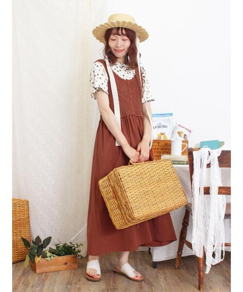 アンテプリマ2ピース　ワンピース Samansa Mos2 ワンピース クロシェ編み風切替ノースリーブ