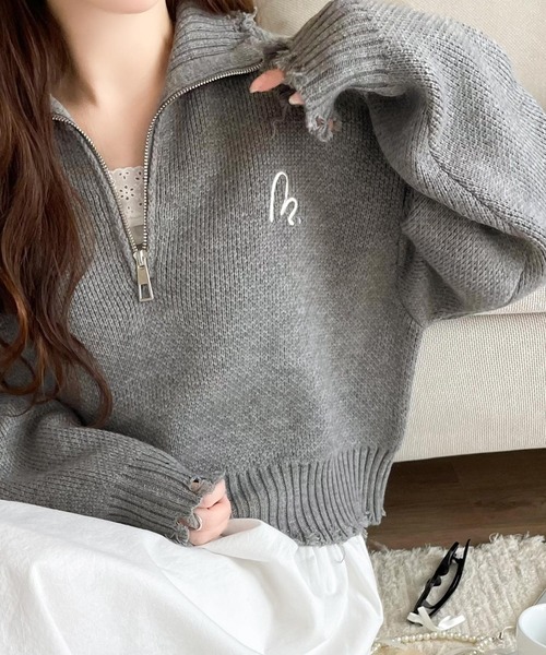 【mily bilet】 トップス ニット レディース ヴィンテージ 調 配色 襟 刺繍 柄編み ビッグ 襟 ポロシャツ (長袖) コンパクト 高見え ショート丈 楽天市場】【全品対象☆まとめ買い3点以上で使える 5%OFF