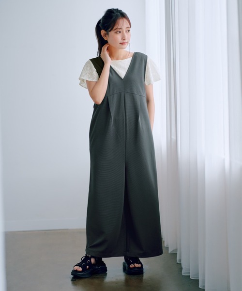 COHINA（コヒナ） オールインワン Vネックイージーオールインワン「低 