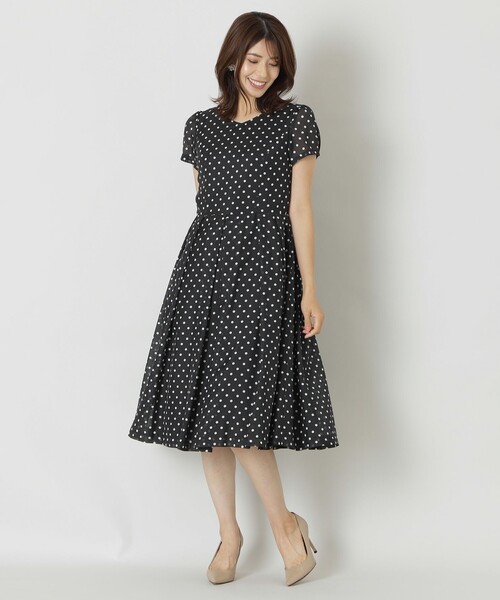 TO BE CHIC ワンピース スパンドットプリント レディース : ZOZOTOWN  