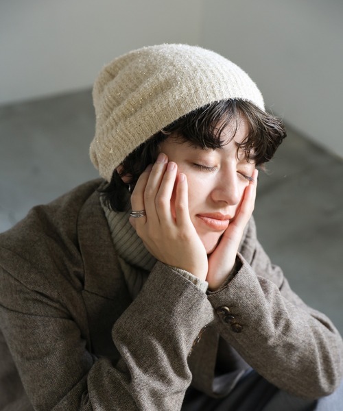 select MOCA（セレクトモカ） ニット帽 ニットキャップ ラメニット