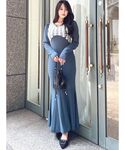 ワンピース ハウンドトゥースマーメイドニットワ...の詳細画像5