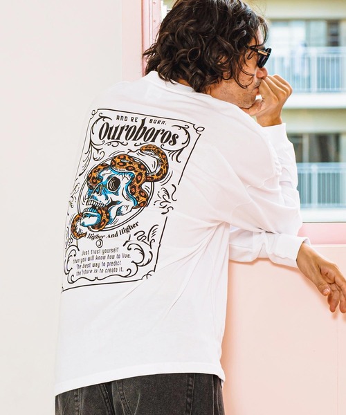 CAMBIO（カンビオ） tシャツ mlt4921- OuroborosプリントロンT メンズ