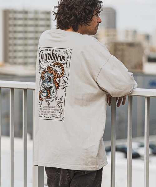 CAMBIO（カンビオ） tシャツ mlt4921- OuroborosプリントロンT メンズ