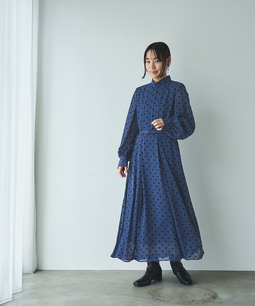 サマードレス フレンチ袖 配色 ワンピース 水玉 ドット シアー RONEL ワンピース シアードットドレス : ZOZOTOWN Yahoo!店