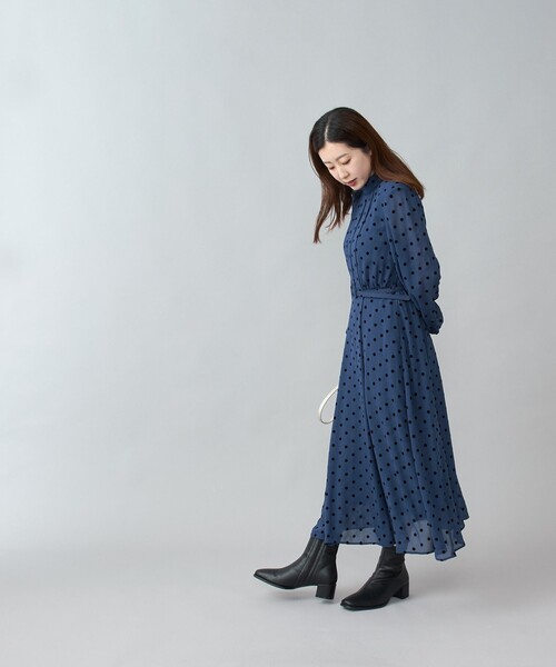 RONEL ワンピース シアードットドレス : ZOZOTOWN Yahoo!店