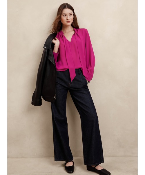 BANANA REPUBLIC ブラウス シャツ FACTORY STORE タイフロント