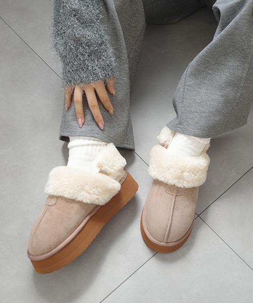 AmiAmi（アミアミ） シューズ 「25AW再販！」厚底ムートンシューズ
