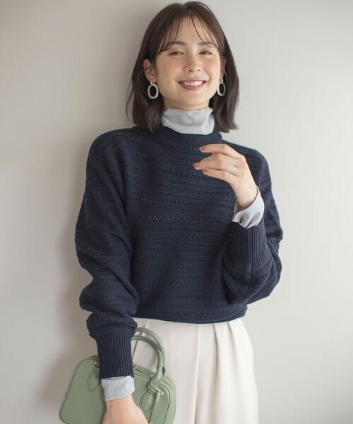 tシャツ ラメチュールコンビタートル カットソー レディース 組曲 tシャツ ラメチュールコンビタートル カットソー