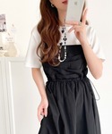 ワンピース 夏 半袖 1枚で主役級。脇ドロスト...の詳細画像2