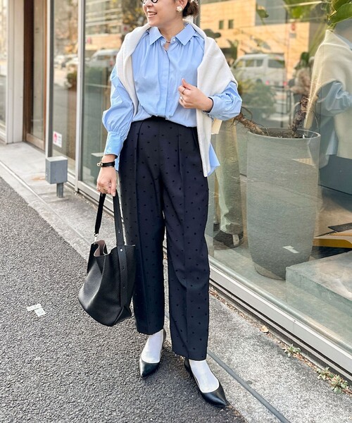 NOLLEY'S パンツ 「セットアップ対応」ウォッシャブルドットツッ