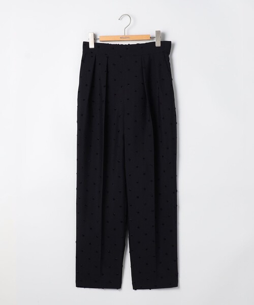 NOLLEY'Sドットツータックテーパードパンツ NOLLEY'S パンツ 「セットアップ対応」ウォッシャブルドットツッ