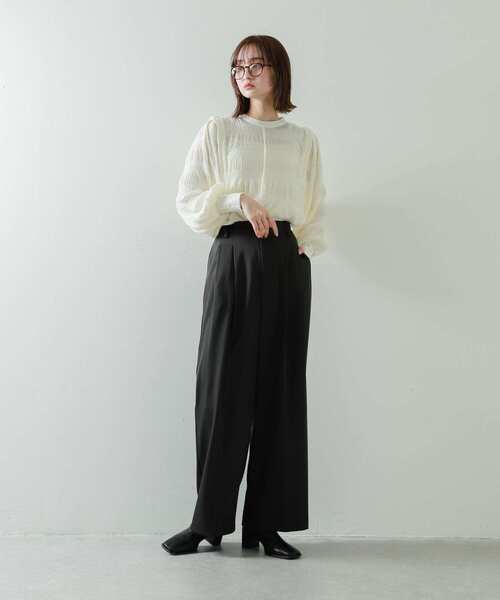 ブラウス シャツ 「サイズ展開あり」ショルダータックノースリ レディース セール】ショルダータックノースリチュニックブラウス（シャツ