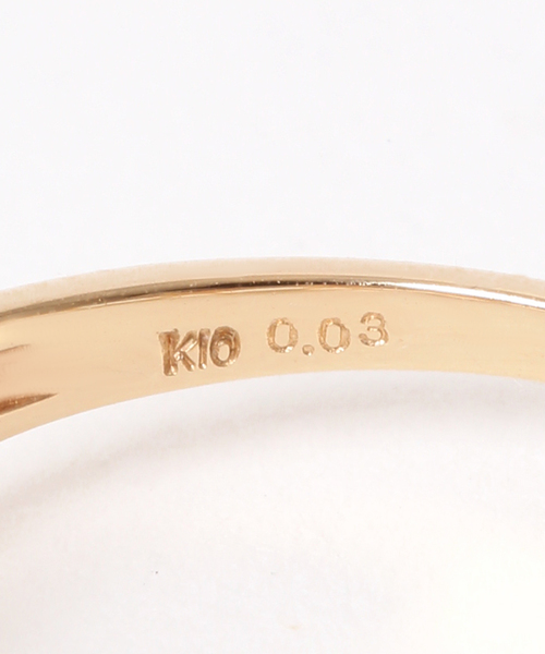 Lilas 指輪 リング 「追加」8角ラインモチーフダイヤピンキーリング