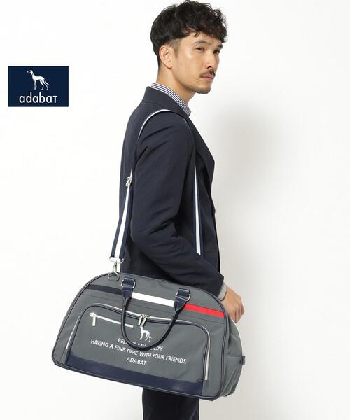 【新レーベル ADABAT NAVY】トリコロールボストンバッグ　ゴルフバッグ adabat ボストンバッグ 「新レーベル ADABAT NAVY」トリコロール