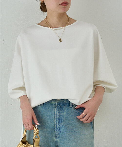美品】GALLARDAGALANTE ドレープボートネックブラウス プル
