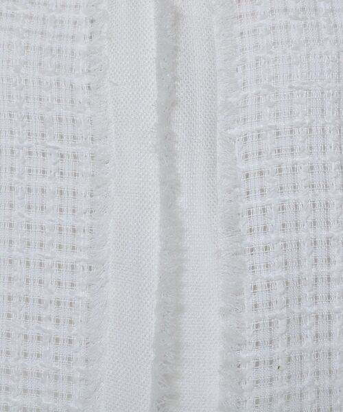 DRESSTERRIOR ツイードノーカラージャケット 34 ホワイト美品 DRESSTERIOR ジャケット ノーカラージャケット 「スタイリスト