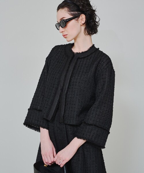 週末値下げDRESSTERRIOR ノーカラージャケット 38 週末値下げDRESSTERRIOR ノーカラージャケット 38 ノーカラー
