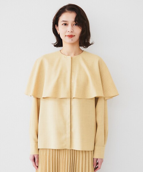 ダイアグラム 24AW ケープスリーブトップ シャツ ブラウス 七分袖 36 ダイアグラム 24AW ケープスリーブトップ シャツ ブラウス 七分袖 36の