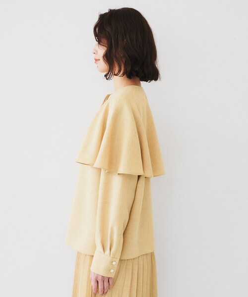 【新品】UNTITLED アンタイトル ケープスリーブ ペプラム ブラウス 2 UNTITLED（アンタイトル） ブラウス シャツ 「セットアップ可能