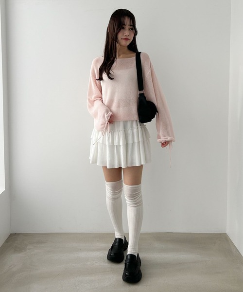 【極美品】モラビトブラン メッシュニット スパーンコール ラメ入り M 極美品】モラビトブラン メッシュニット スパーンコール ラメ