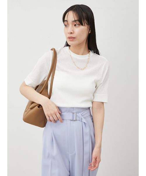 tシャツ イージーケアレイヤード半袖カットトップス レディース