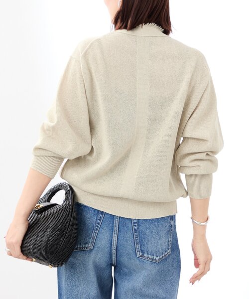 24SS VERMEIL par iena ペーパーテープヤーン　カーデ セール】ペーパーテープヤーン カーデ（カーディガン/ボレロ