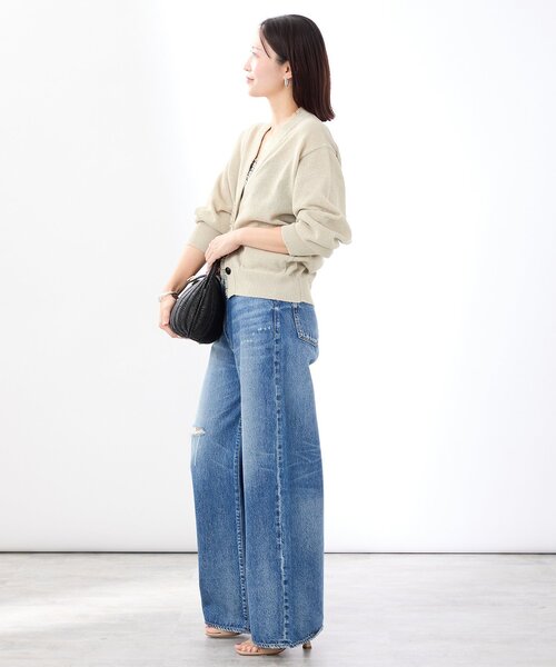 24SS VERMEIL par iena ペーパーテープヤーン　カーデ セール】ペーパーテープヤーン カーデ（カーディガン/ボレロ