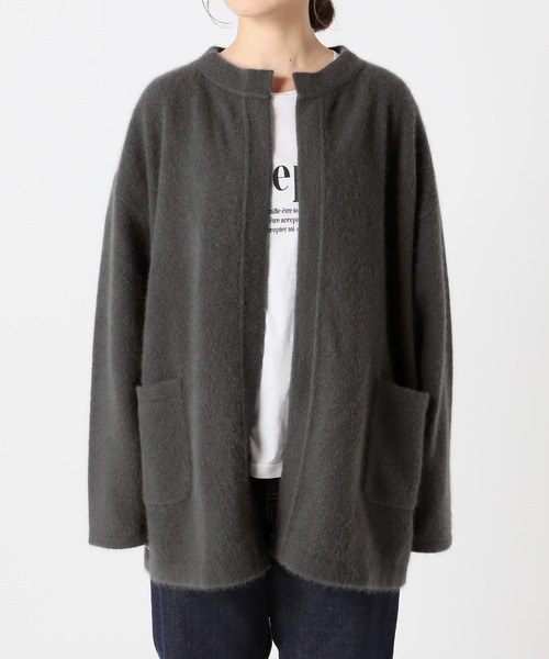 「SLOBE IENA」 ニットカーディガン FREE グレー レディース_画像2
