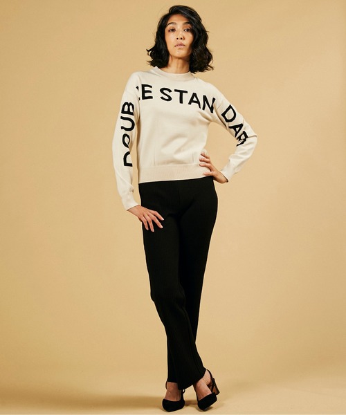 「DOUBLE STANDARD CLOTHING」 長袖ニット 38 ベージュ レディース