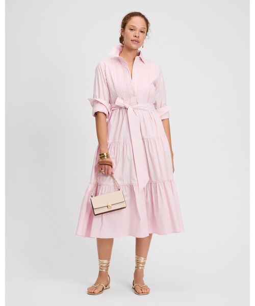 KATE SPADE ピンタックティアードシャツドレス kate spade NEW YORK ワンピース ピンタック ティアード シャツ