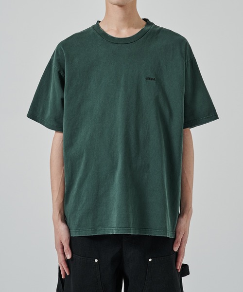 タグ付き新品 JieDa CUT OFF DYED SWEAT SHIRT JieDa（ジエダ） tシャツ DAMAGE PIGMENT LOGO TEE メンズ : ZOZOTOWN