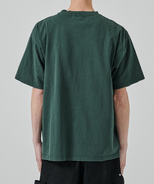 JieDa（ジエダ） tシャツ DAMAGE PIGMENT LOGO TEE メンズ : ZOZOTOWN