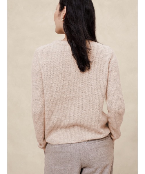 「BANANA REPUBLIC FACTORY STORE」 長袖ニット M ホワイト レディース_画像6
